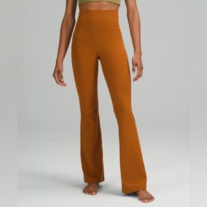 Lululemon groove super high rise flared Nulu pant in butternut brown